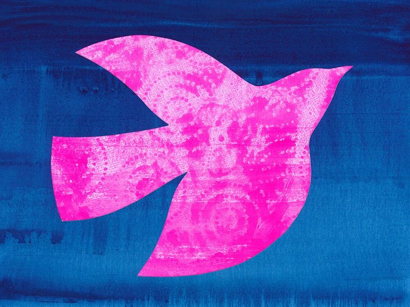 Pink Bird Cut-Out 02 art print by Isabelle Brent for $57.95 CAD