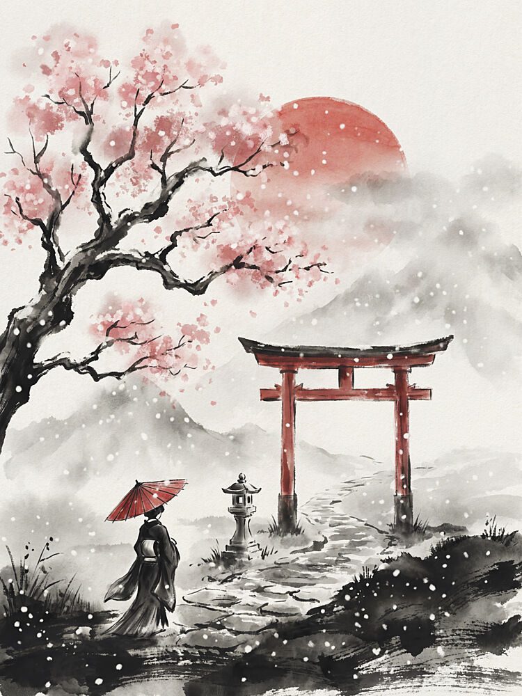 Kimono Winter Journey art print by Andreas Magnusson for $57.95 CAD