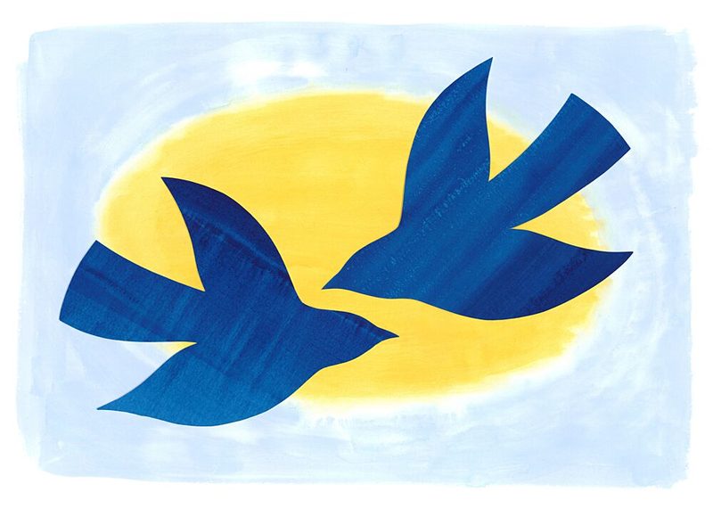 Blue Birds art print by Isabelle Brent for $57.95 CAD