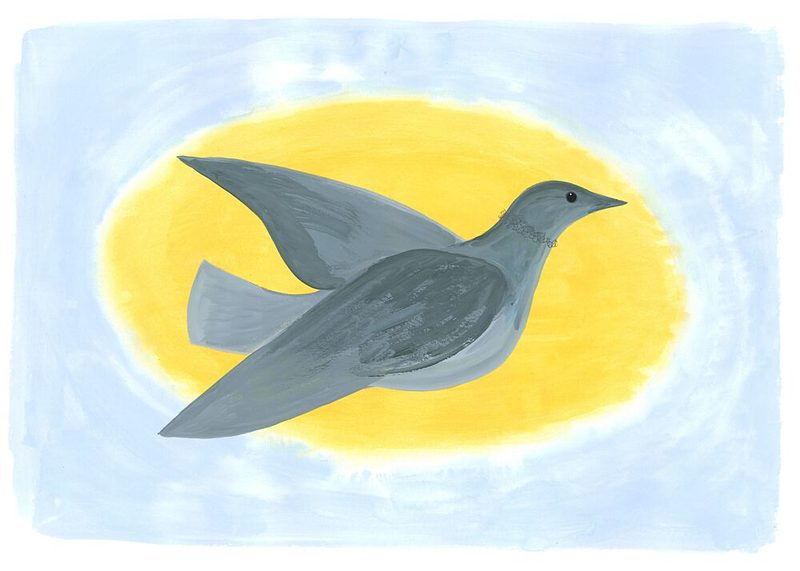 Grey Bird art print by Isabelle Brent for $57.95 CAD