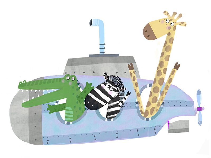 Safari Submarine Adventure art print by Carla Daly for $57.95 CAD