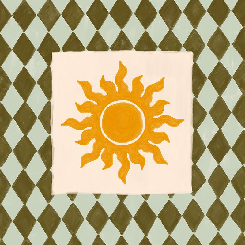 Sunny Diamond Pattern art print by Katarzyna Gasiorowska for $57.95 CAD