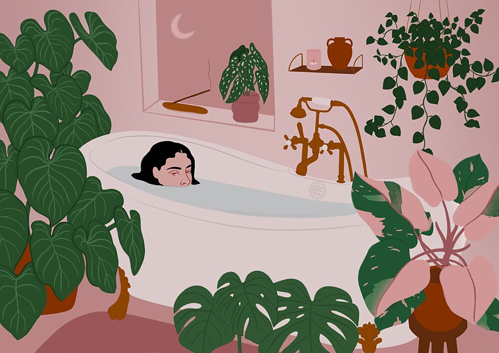 Botanical Bath Time art print by Ida Alvarsson for $57.95 CAD