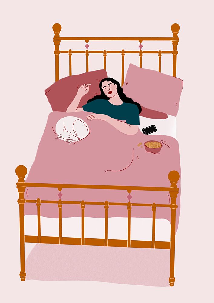 Lazy Day in Bed art print by Ida Alvarsson for $57.95 CAD