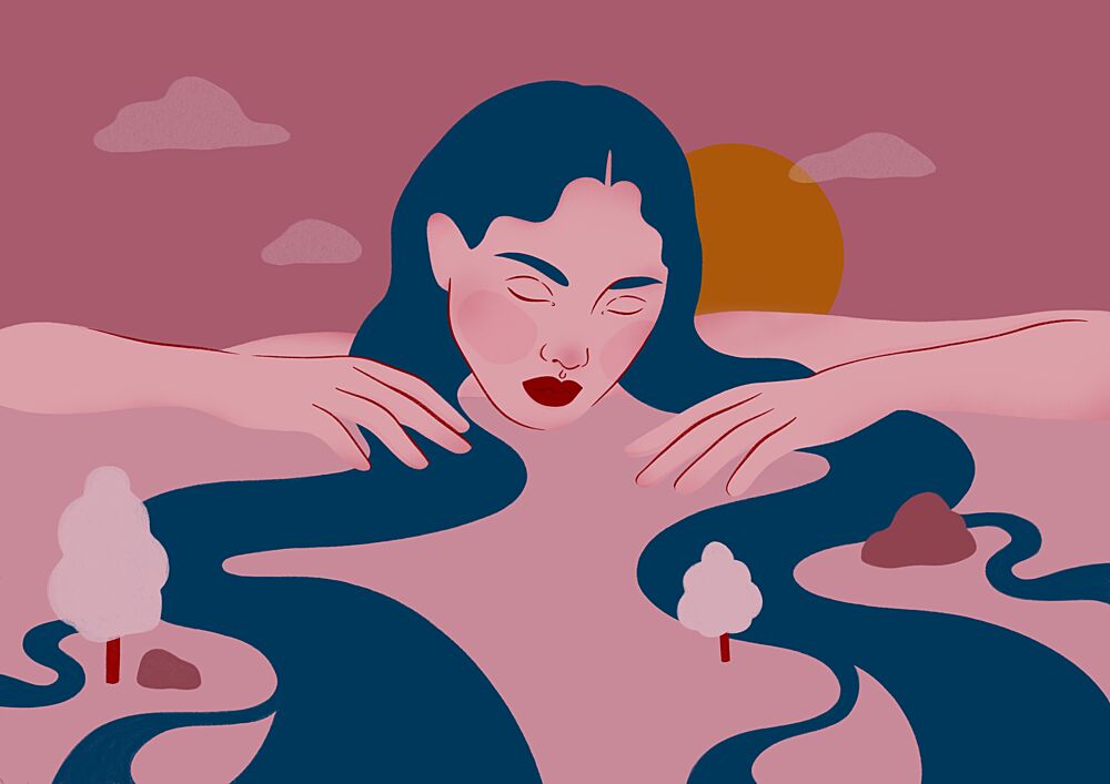Serene River Woman art print by Ida Alvarsson for $57.95 CAD