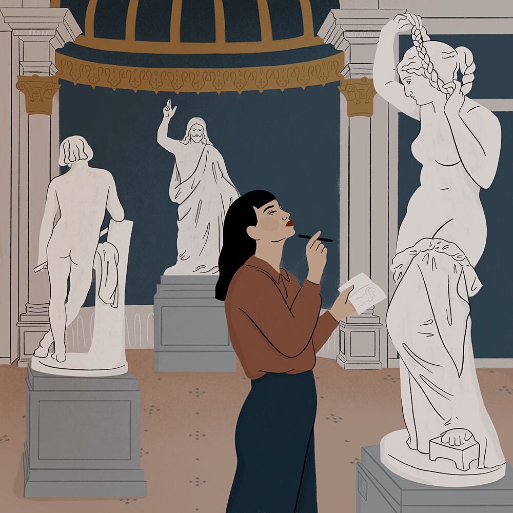 Contemplating Classical Art art print by Ida Alvarsson for $57.95 CAD