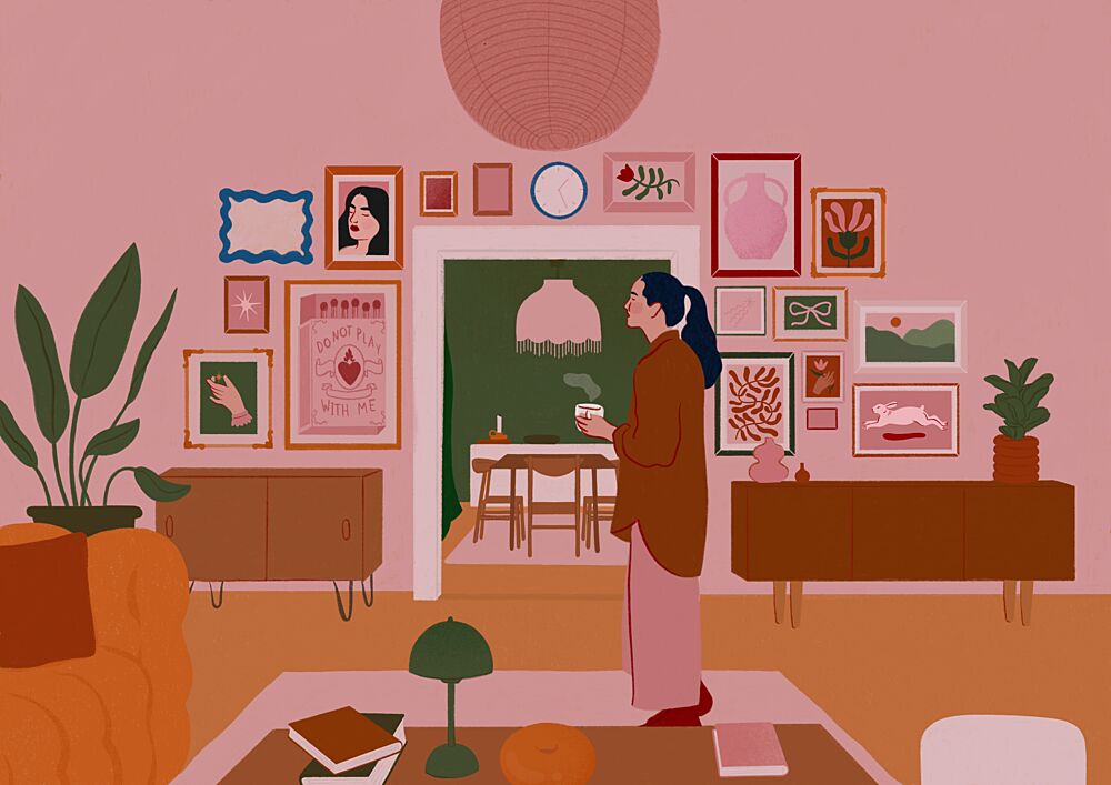 Cozy Living Room Moment art print by Ida Alvarsson for $57.95 CAD