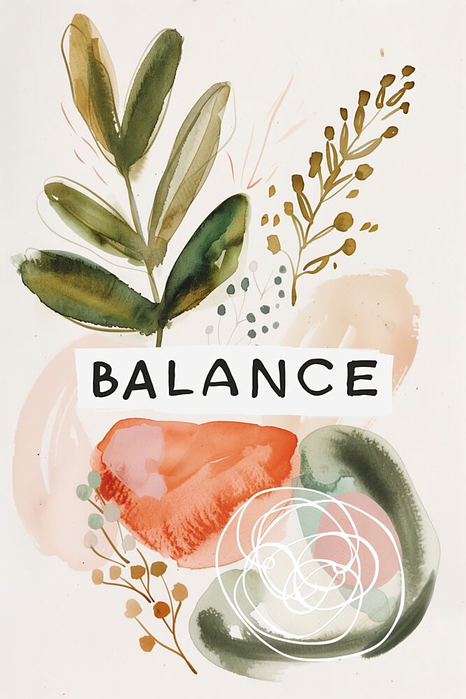 Earthy Botanical Balance art print by Treechild for $57.95 CAD