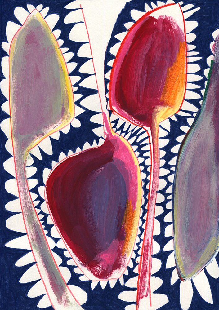 Vibrant Abstract Forms art print by Jenja Braun for $57.95 CAD