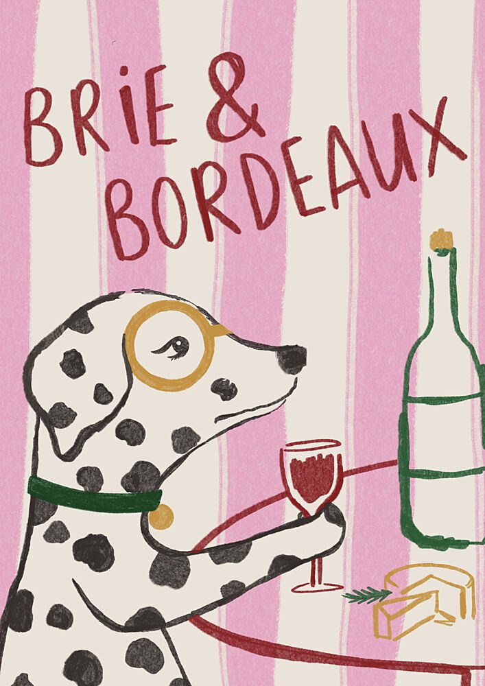 Brie and Bordeaux art print by Aislinn Simmonds for $57.95 CAD