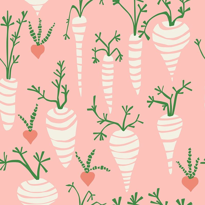 Whimsical Carrot Garden art print by Annick for $57.95 CAD