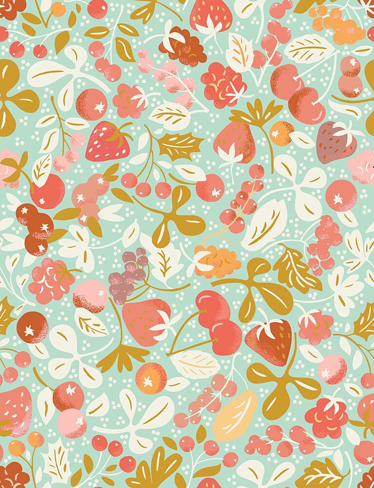 Whimsical Summer Berries art print by Annick for $57.95 CAD