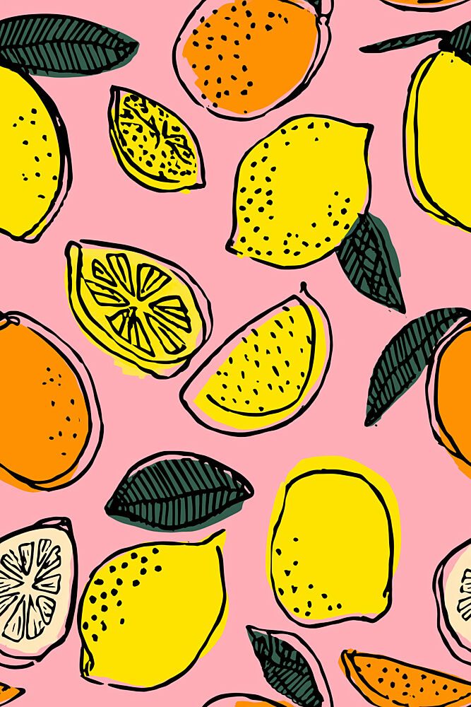 Vibrant Lemon Pattern art print by Treechild for $57.95 CAD