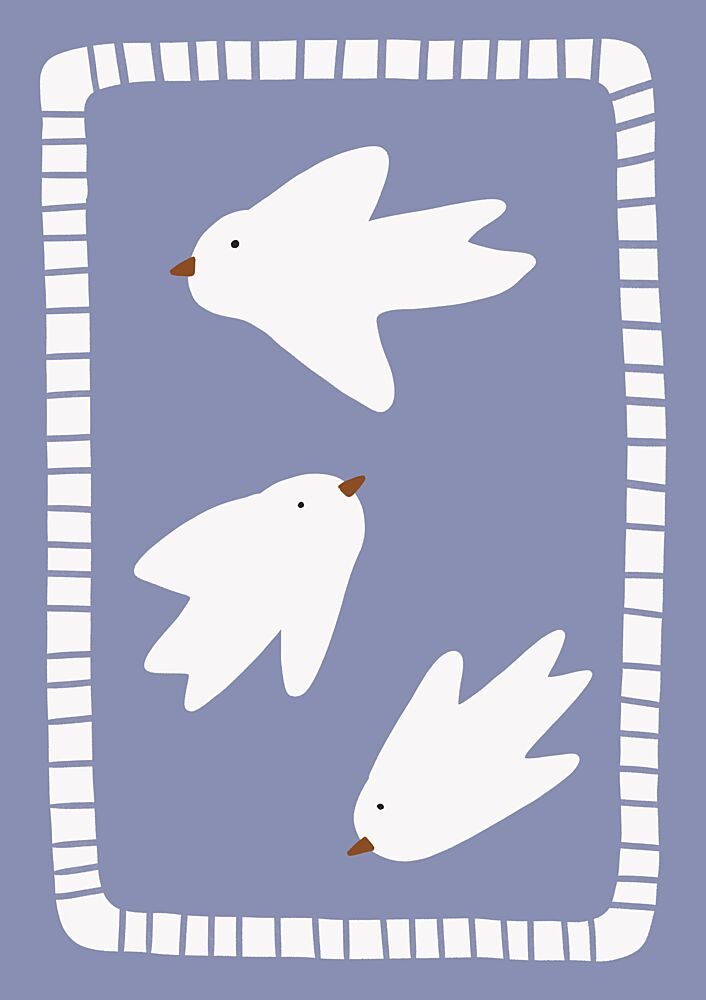 Serene White Birds art print by Athene Fritsch for $57.95 CAD