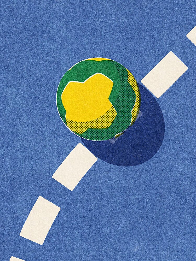 Abstract Globe Game art print by Daniel Coulmann for $57.95 CAD