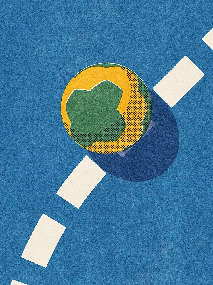 Game Ball on Court art print by Daniel Coulmann for $57.95 CAD