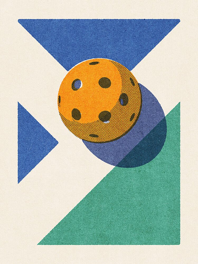 Orange Wiffle Ball Geometry art print by Daniel Coulmann for $57.95 CAD