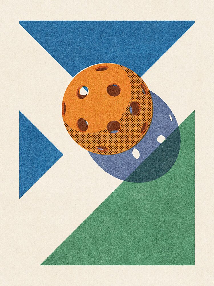 Orange Ball Geometric Shapes art print by Daniel Coulmann for $57.95 CAD