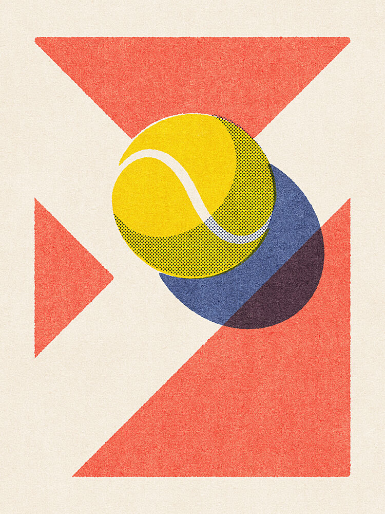 Graphic Tennis Ball art print by Daniel Coulmann for $57.95 CAD