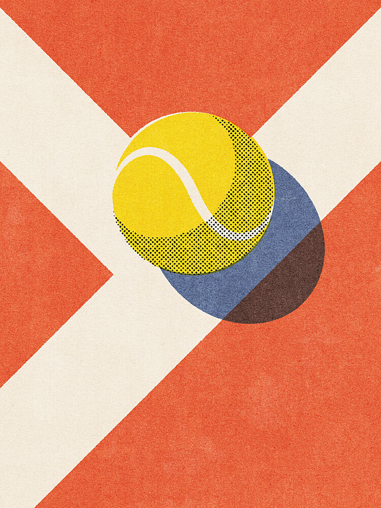 Classic Tennis Ball Game art print by Daniel Coulmann for $57.95 CAD
