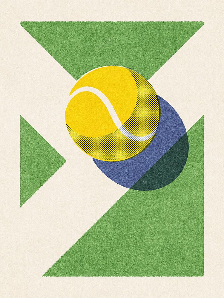 Green Court Tennis Ball art print by Daniel Coulmann for $57.95 CAD