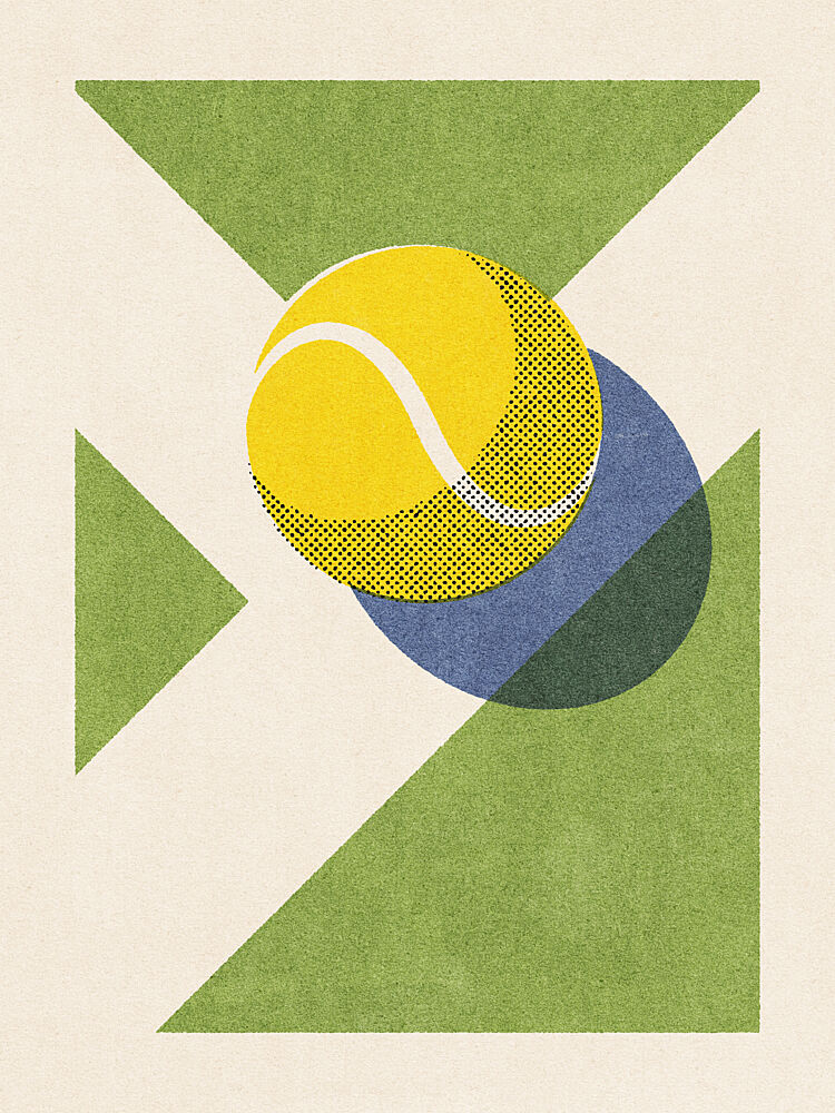 Green Court Tennis Ball art print by Daniel Coulmann for $57.95 CAD