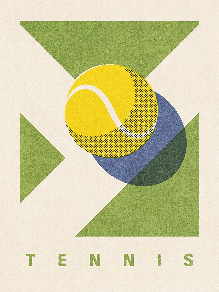 Retro Tennis Game art print by Daniel Coulmann for $57.95 CAD