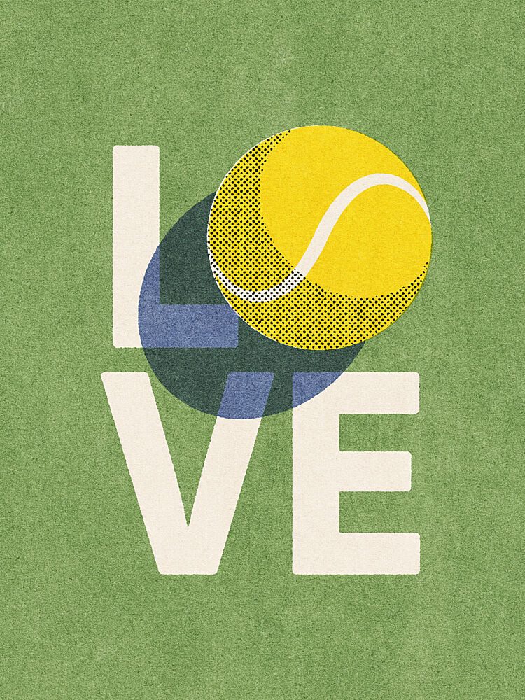 Tennis Love Court art print by Daniel Coulmann for $57.95 CAD