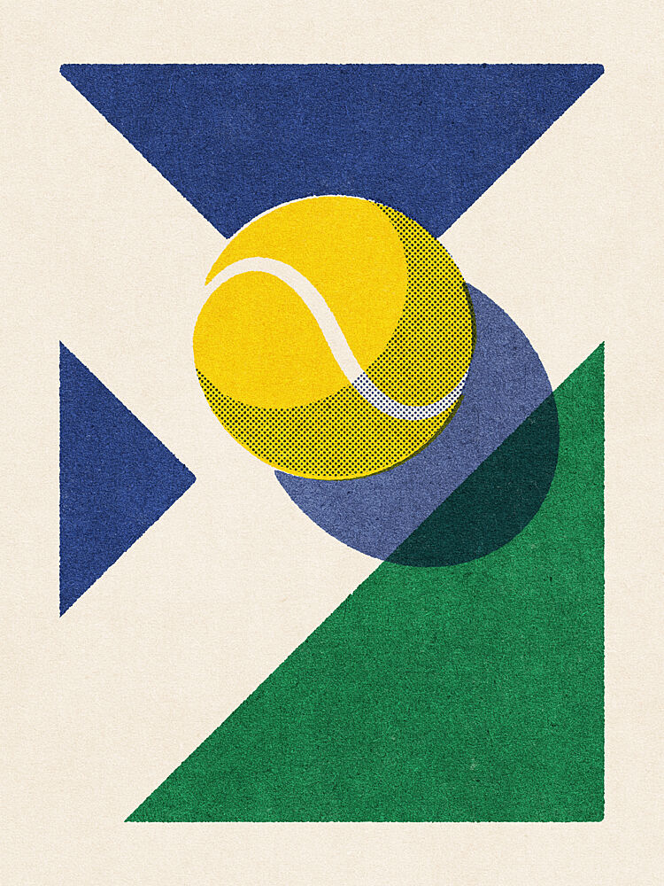 Modern Tennis Geometry art print by Daniel Coulmann for $57.95 CAD