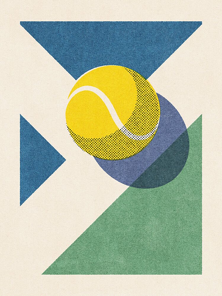 Geometric Tennis Ball art print by Daniel Coulmann for $57.95 CAD