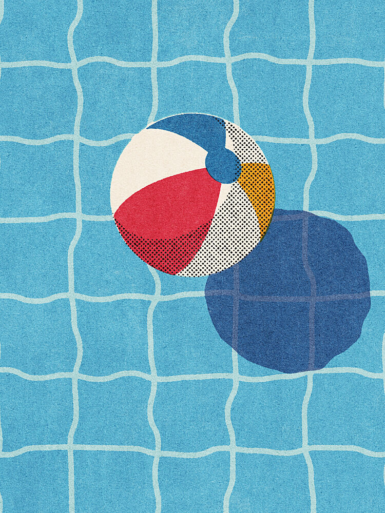 Floating Beach Ball art print by Daniel Coulmann for $57.95 CAD