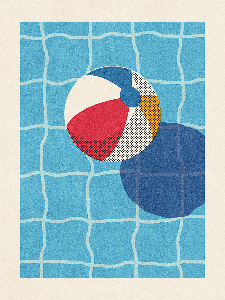 Floating Beach Ball art print by Daniel Coulmann for $57.95 CAD