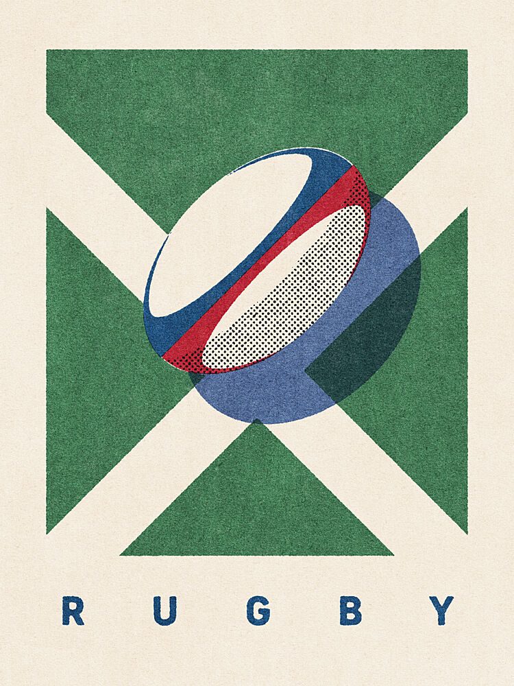 Scottish Rugby Ball art print by Daniel Coulmann for $57.95 CAD