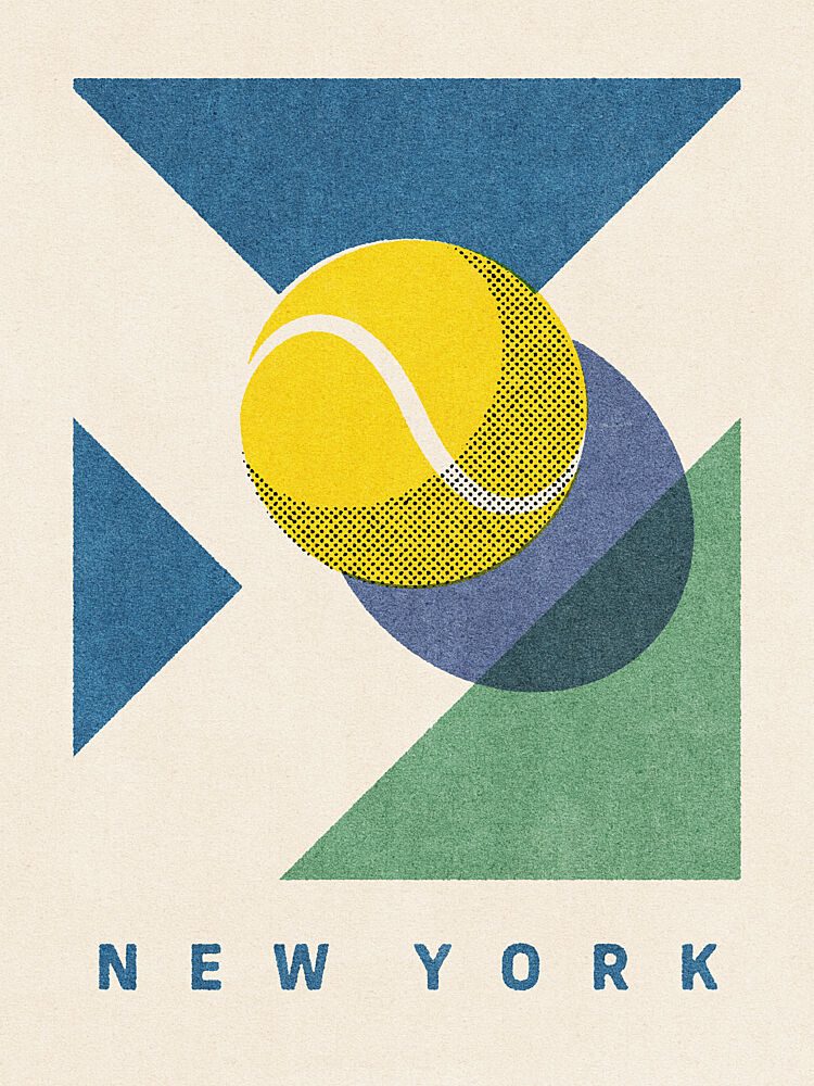 New York Tennis Geometric art print by Daniel Coulmann for $57.95 CAD