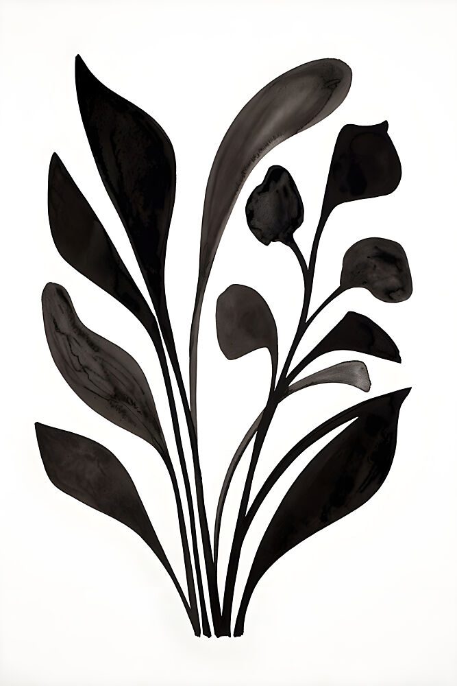 Organic Black Plants art print by Miguel Bruzual for $57.95 CAD