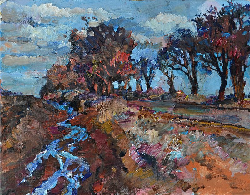 Autumn River Landscape art print by Andrii Kutsachenko for $57.95 CAD