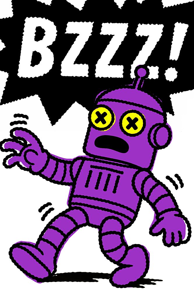 Shocked Purple Robot art print by Erm for $57.95 CAD
