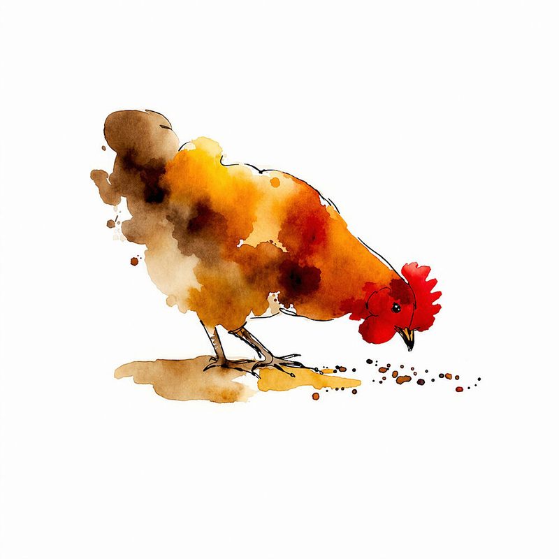 Pecking Hen Watercolor art print by Natalie Bruns for $57.95 CAD