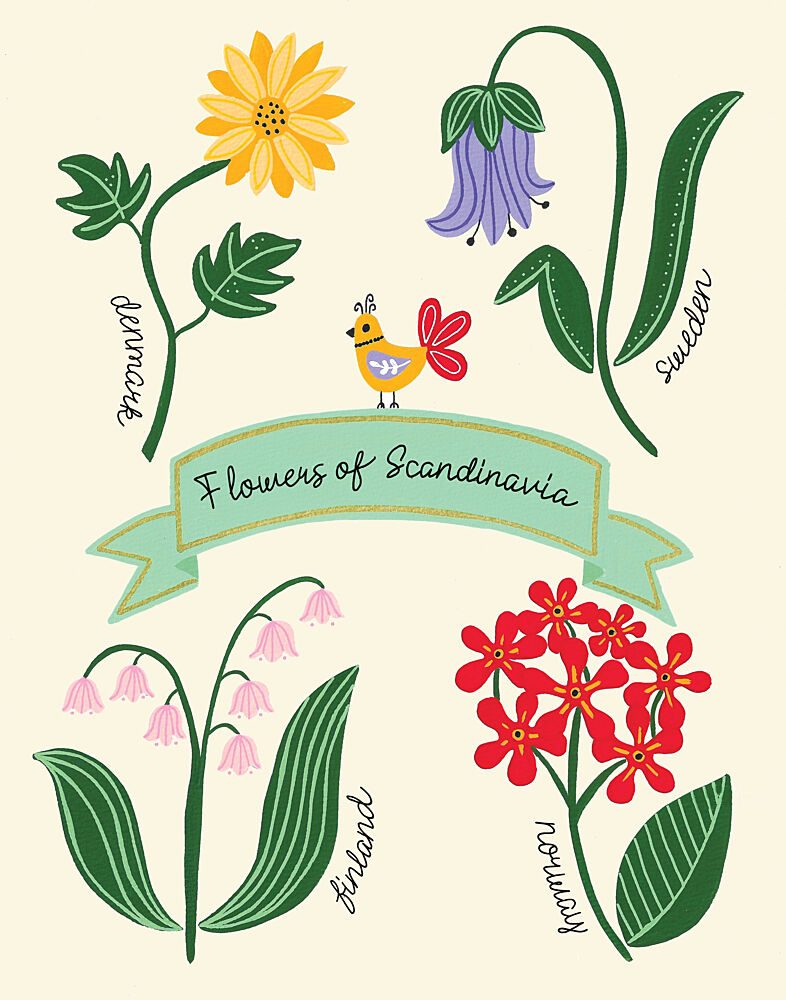 Flowers of Scandinavia art print by Sara Coulter for $57.95 CAD