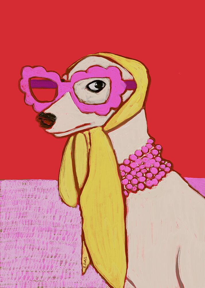 Stylish Dog in Sunglasses art print by Sharyn Bursic for $57.95 CAD