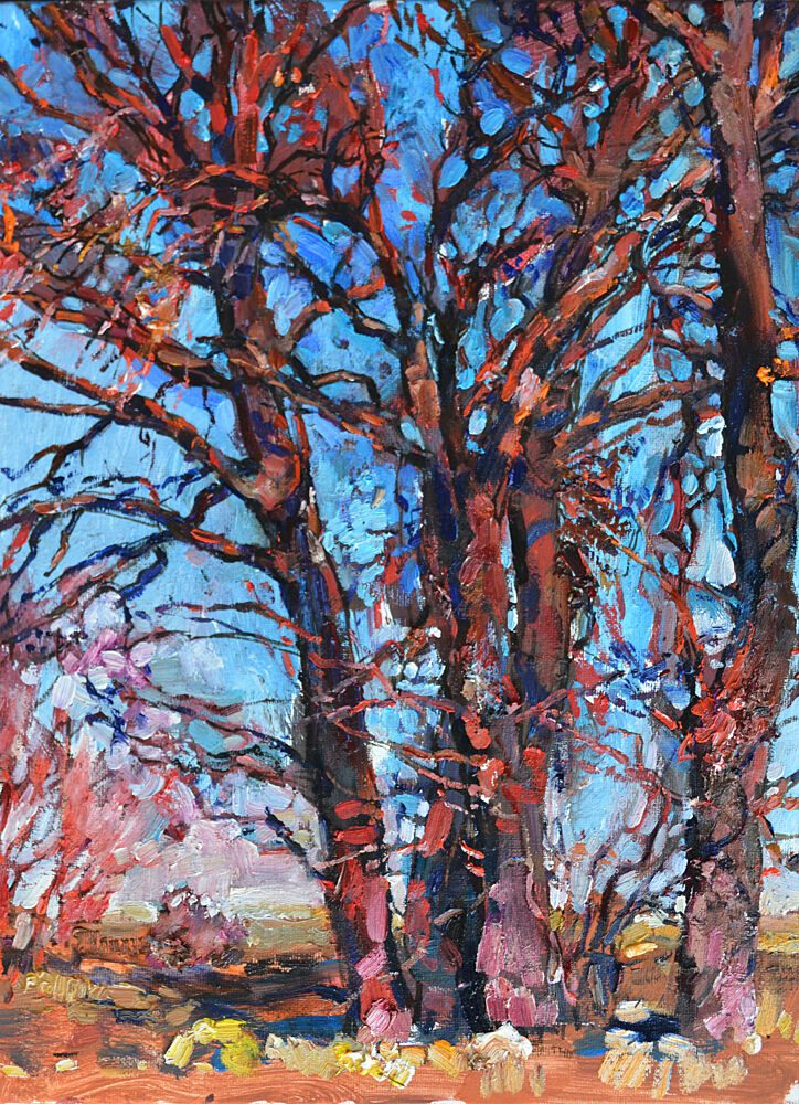 Vibrant Autumn Trees art print by Andrii Kutsachenko for $57.95 CAD