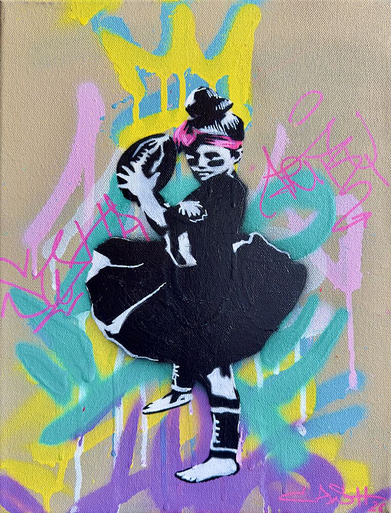Sporty Graffiti Girl art print by Suzan Habib for $57.95 CAD