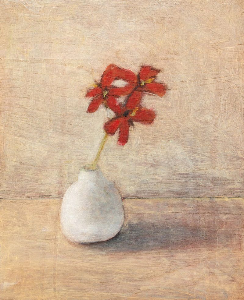 Red Flowers Still Life art print by Claire Lerner for $57.95 CAD