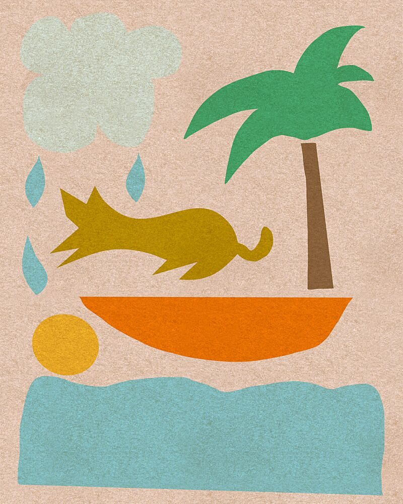 Whimsical Island Dog art print by Josie George for $57.95 CAD