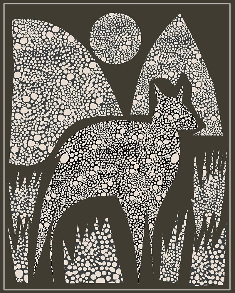 Mystical Fox Night art print by Josie George for $57.95 CAD