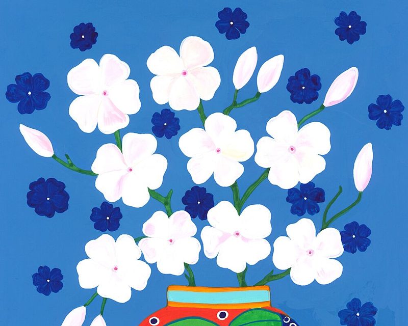 Cheerful Floral Vase art print by Isabelle Brent for $57.95 CAD