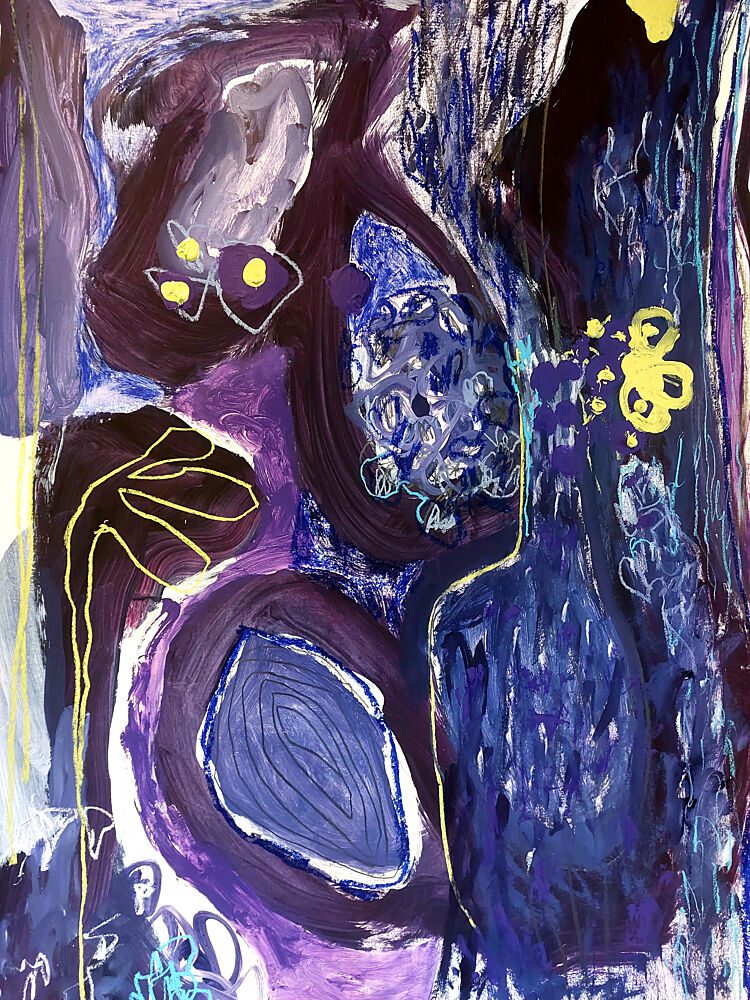 Deep Purple Flow art print by Monika Riethmueller for $57.95 CAD