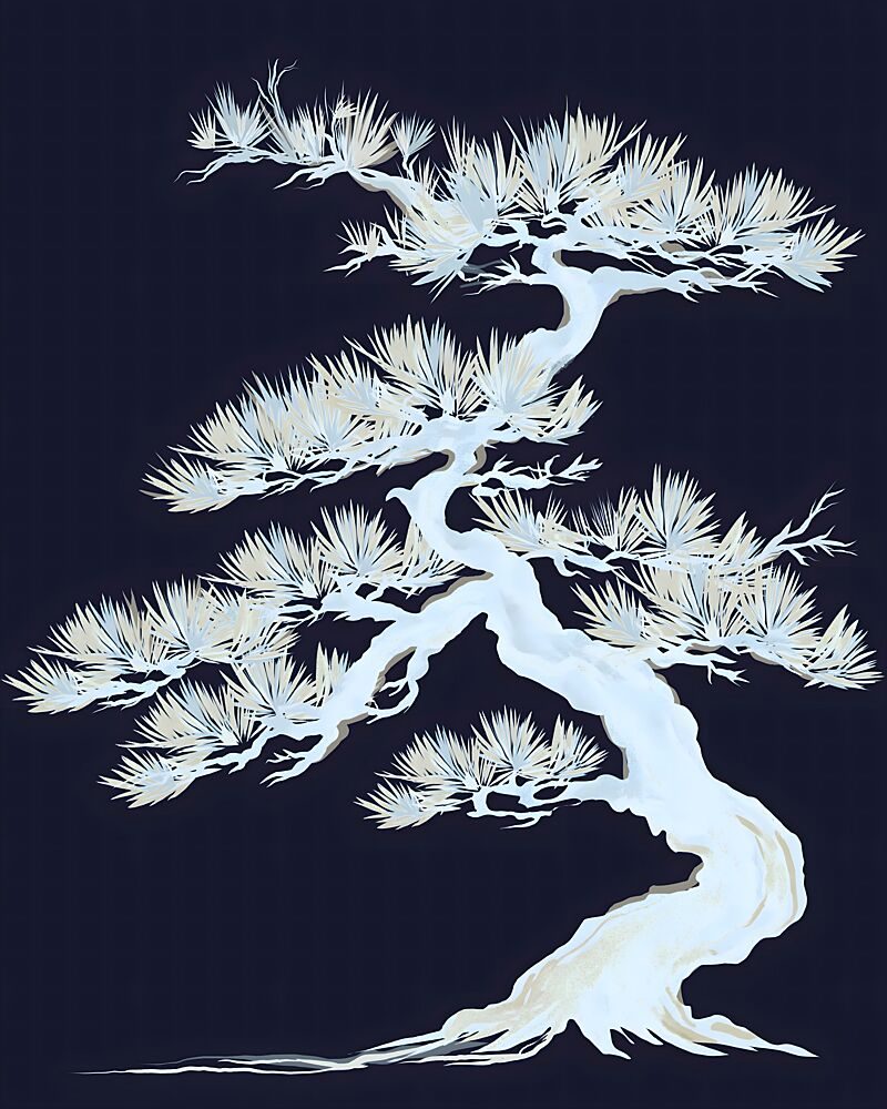 White Bonsai Tree art print by Josie George for $57.95 CAD