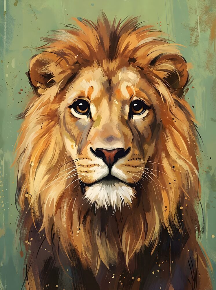 Majestic Lion Gaze art print by Hugo for $57.95 CAD