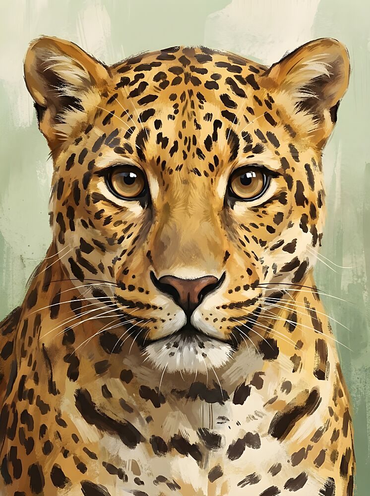Majestic Leopard Gaze art print by Hugo for $57.95 CAD